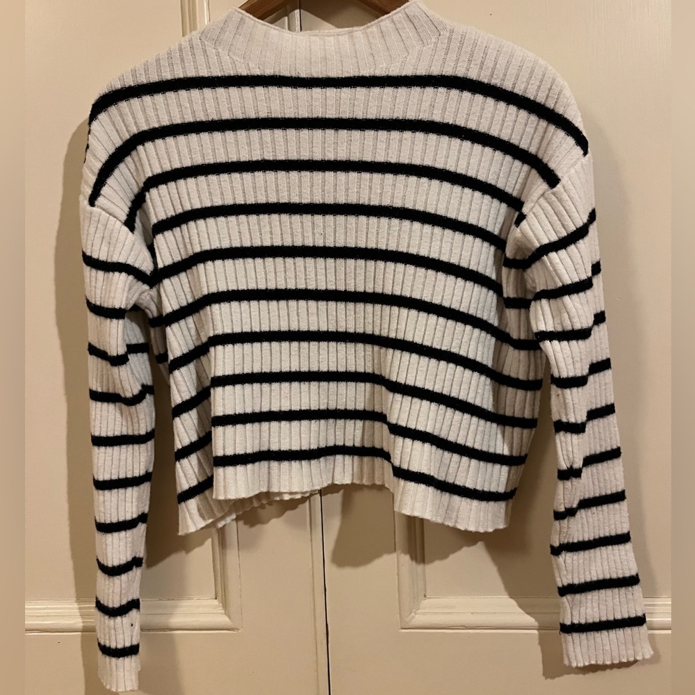 Zara Stripes Cropped Sweater XS